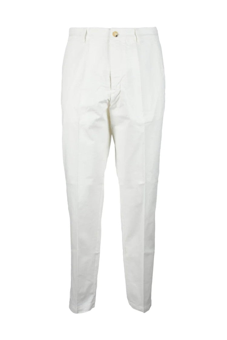 True Nyc White Stretch Cotton Pants