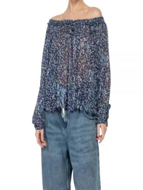 Isabel Marant Loose-Fitting Off-The-Shoulder Tunic With Abstract Print