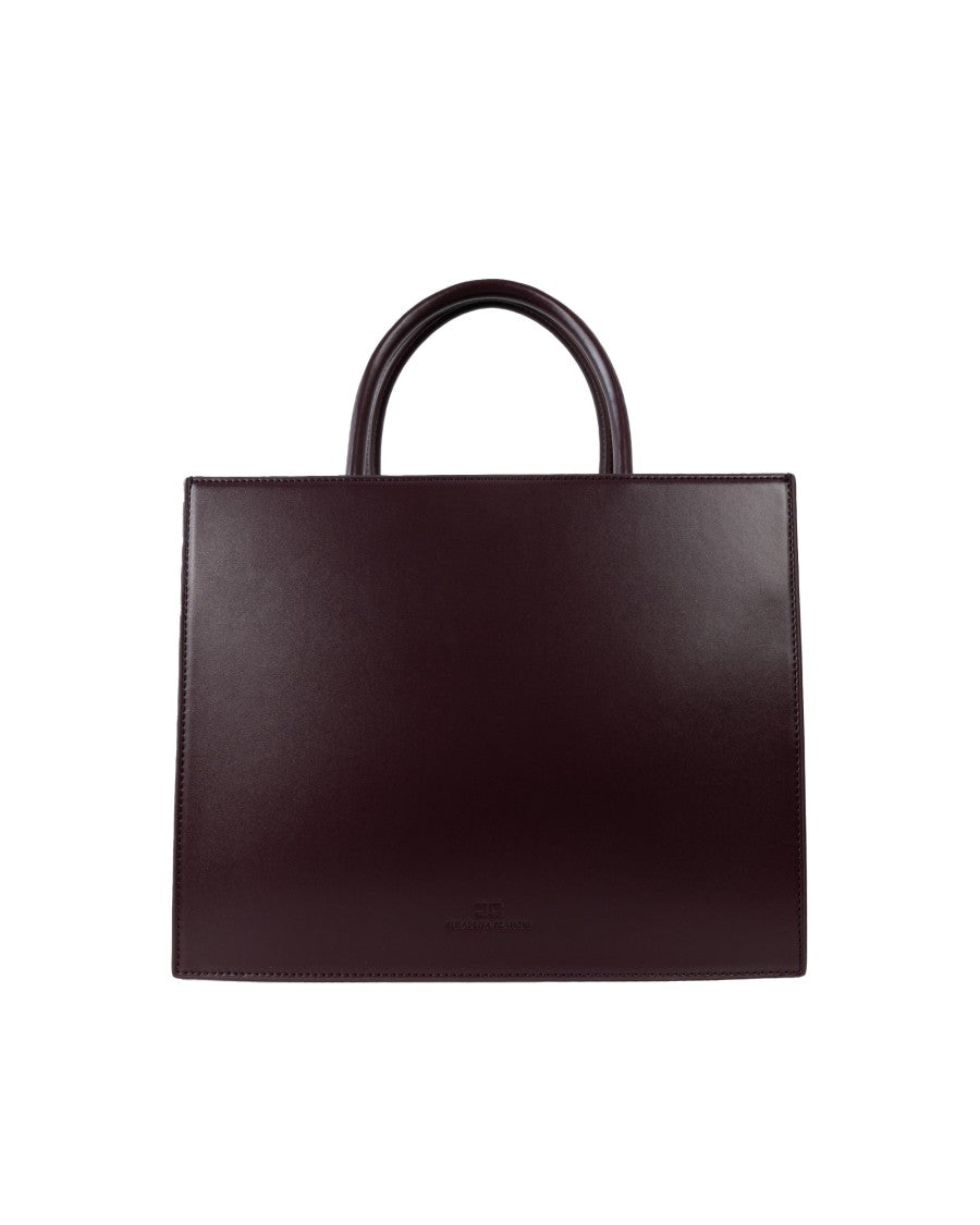 Elisabetta Franchi Large Tote Bag – Bordeaux