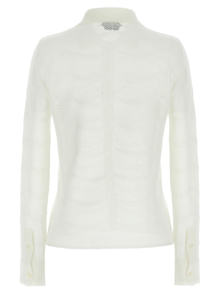 Tom Ford Openwork Silk-Cotton Cardigan With Button Closure