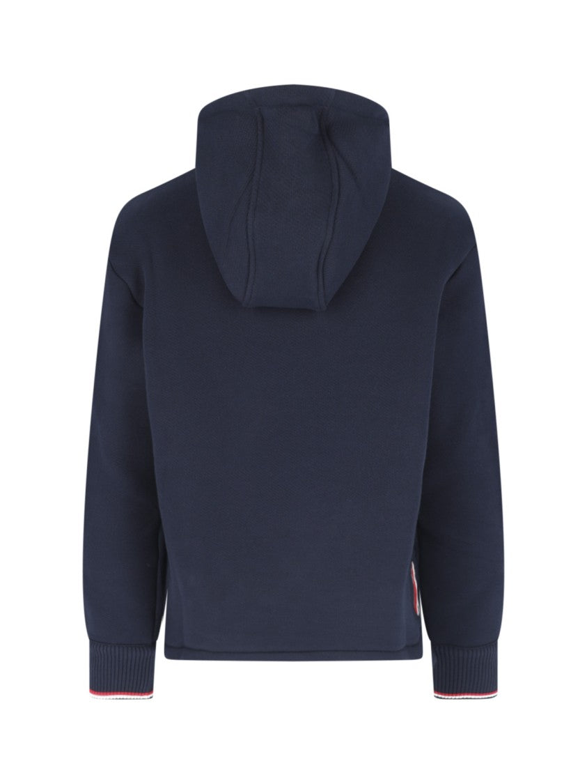 Thom Browne Navy Rwb Striped Hoodie