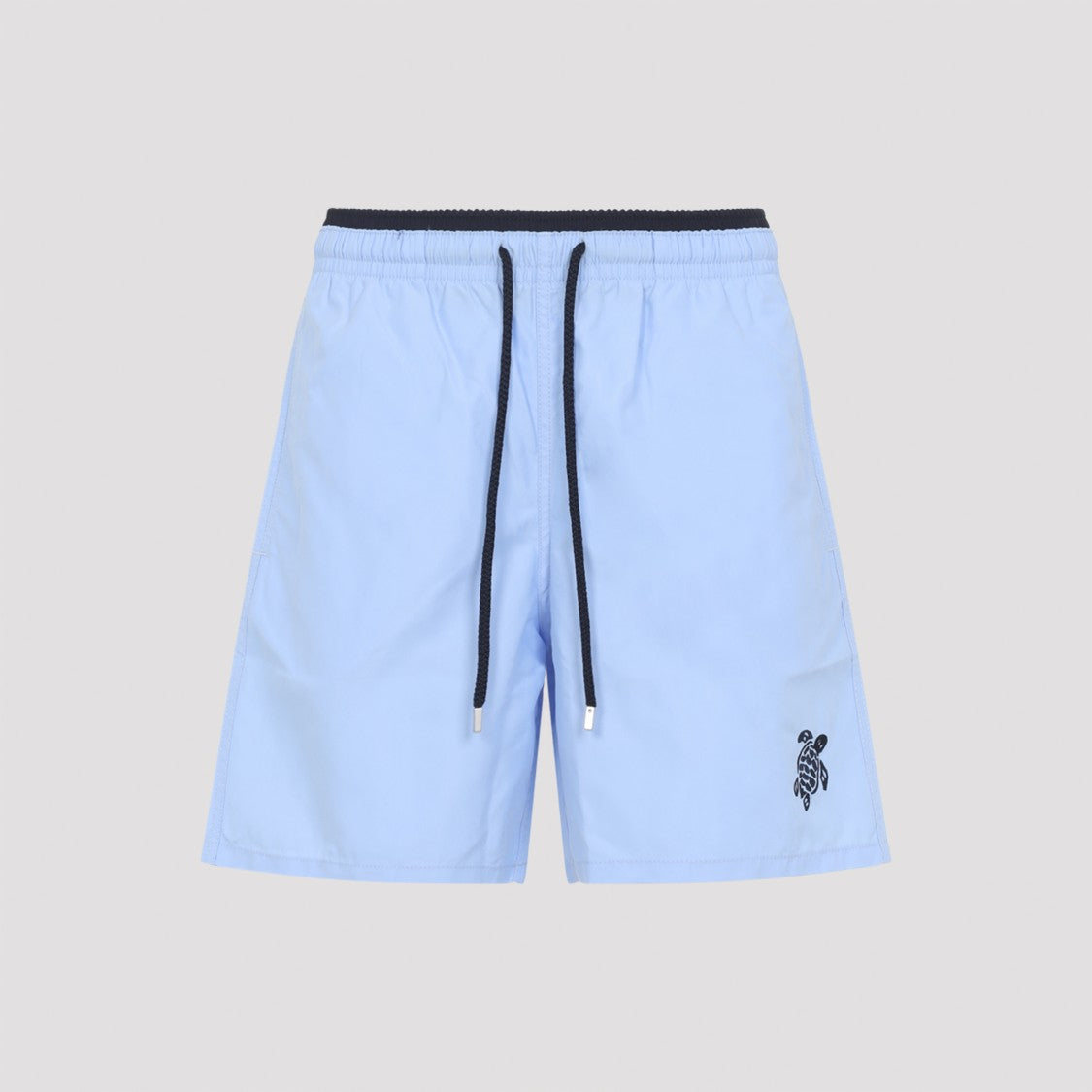 Vilebrequin Light Blue Swim Shorts With Black Drawstrings