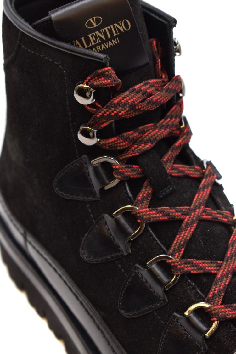 Valentino Garavani Black Suede Leather Boots