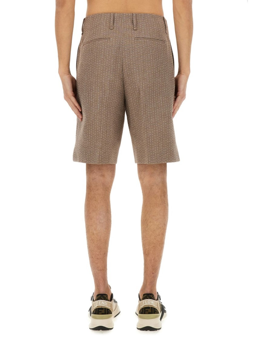 Fendi Jacquard Bermuda Shorts