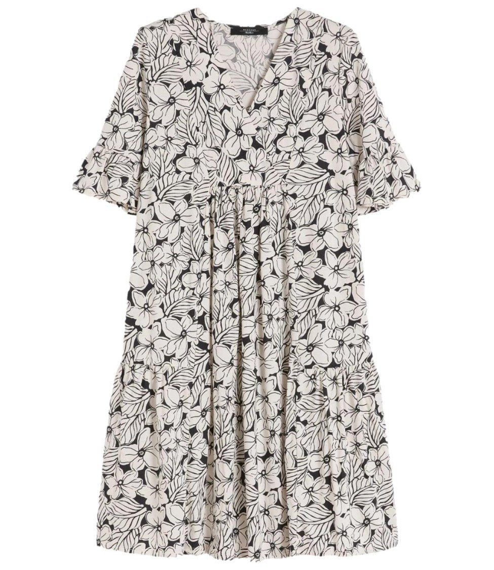 Max Mara Hawaii Black Wkdfuoco Lyocell Dress