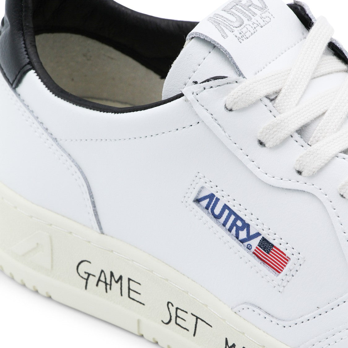 Autry White Leather Low-Top Sneakers