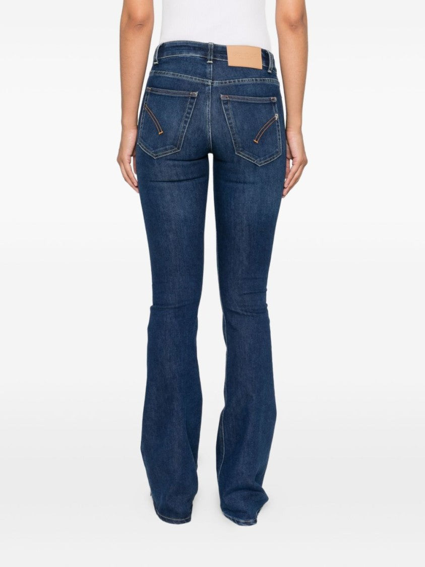 Dondup Flared Denim Jeans With Five-Pocket Design