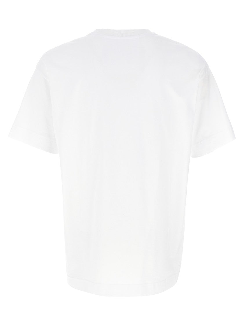 Givenchy White Cotton T-Shirt With Artistic Front Print
