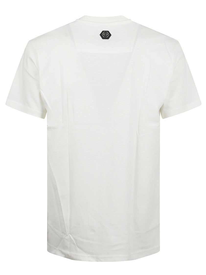 Philipp Plein Graphic Print T-Shirt With Hexagonal Logo Detail