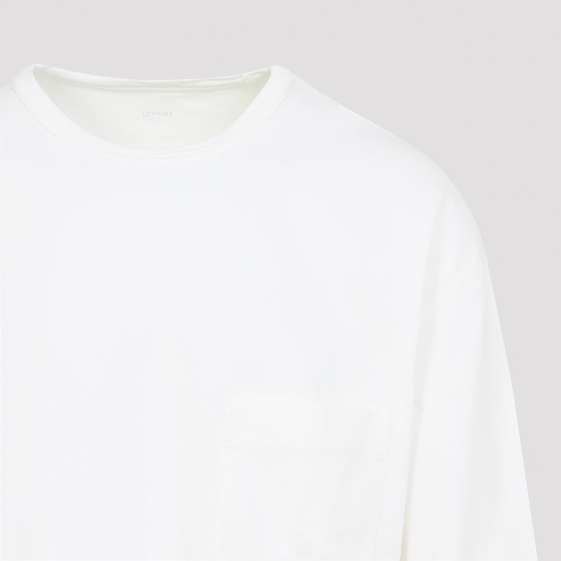 Lemaire Long Sleeve White Cotton T-Shirt