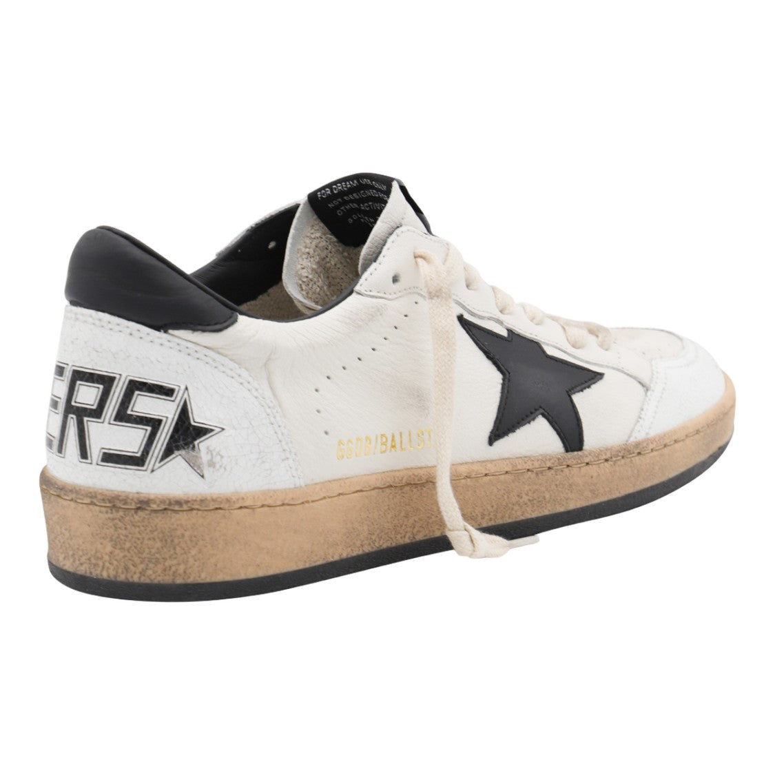 Golden Goose Distressed White Leather Low-Top Sneakers With Vintage Aesthetic
