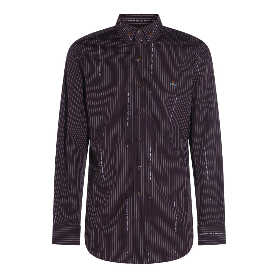 Vivienne Westwood Long Sleeve Pinstripe Button-Up Shirt