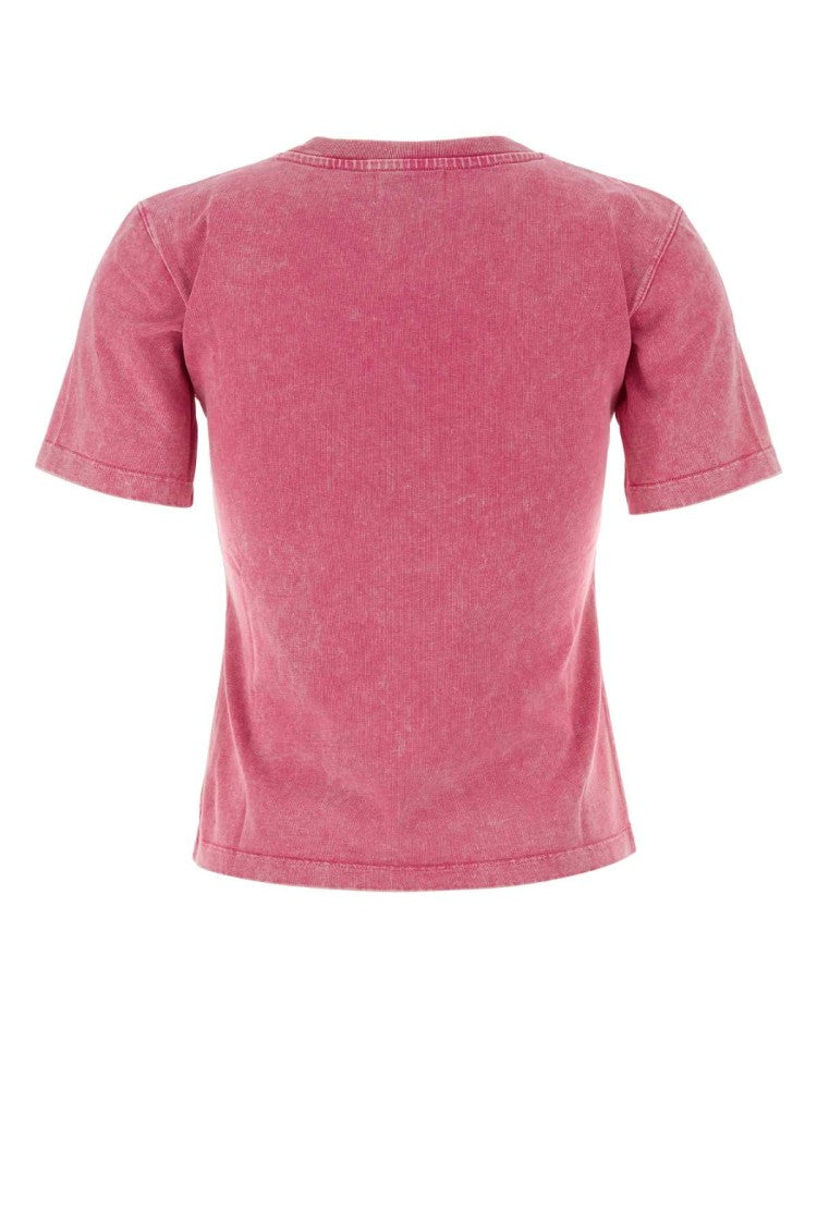 Ganni Pink Cotton T-Shirt
