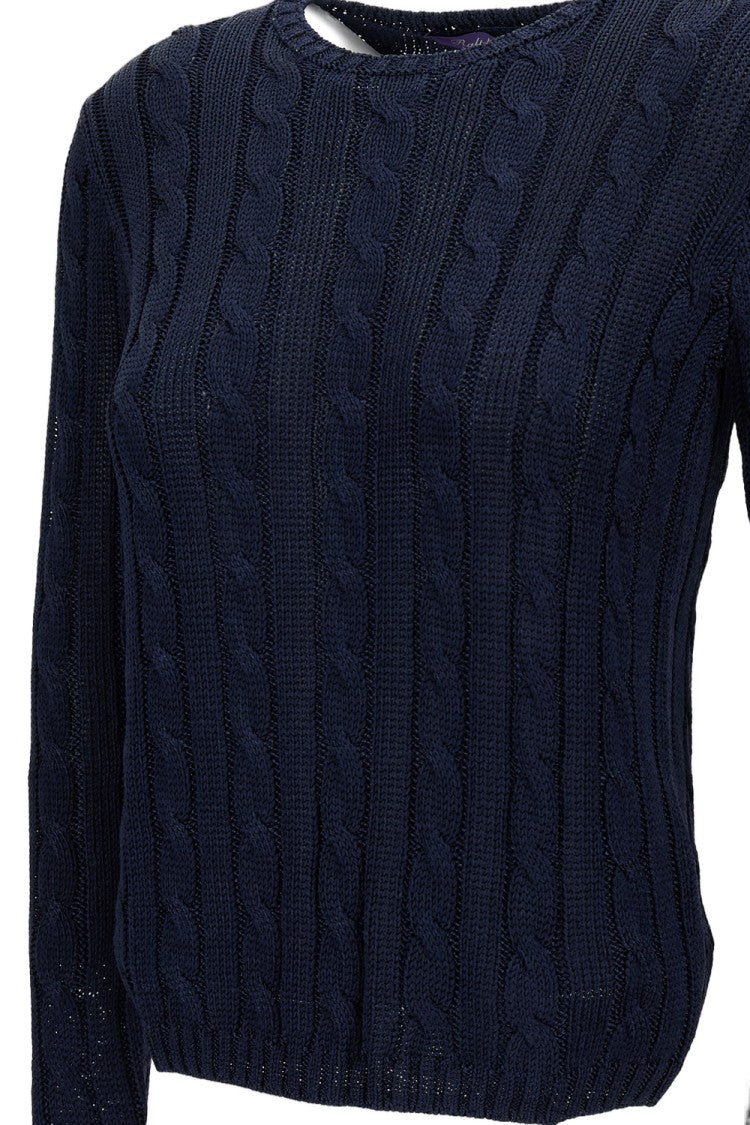 Ralph Lauren Collection Cable Knit Crewneck Pullover Sweater