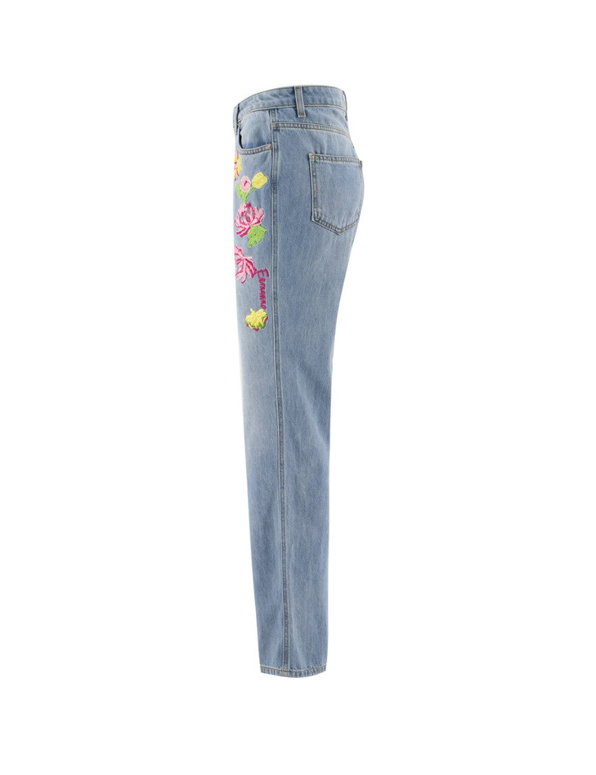 Ermanno Scervino Faded Wash Denim Trousers