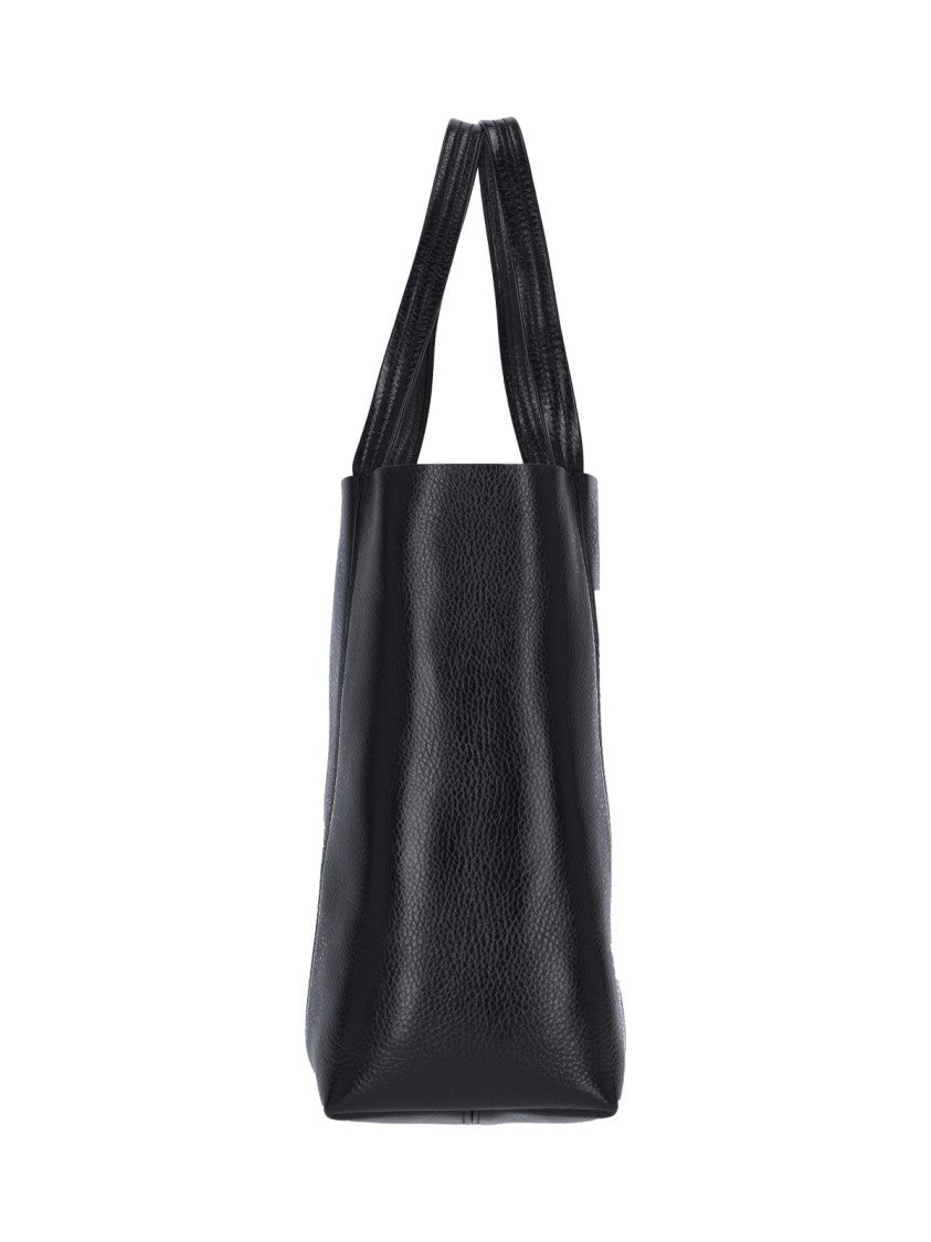 Chloé Black Spin Pebbled Leather Tote Bag
