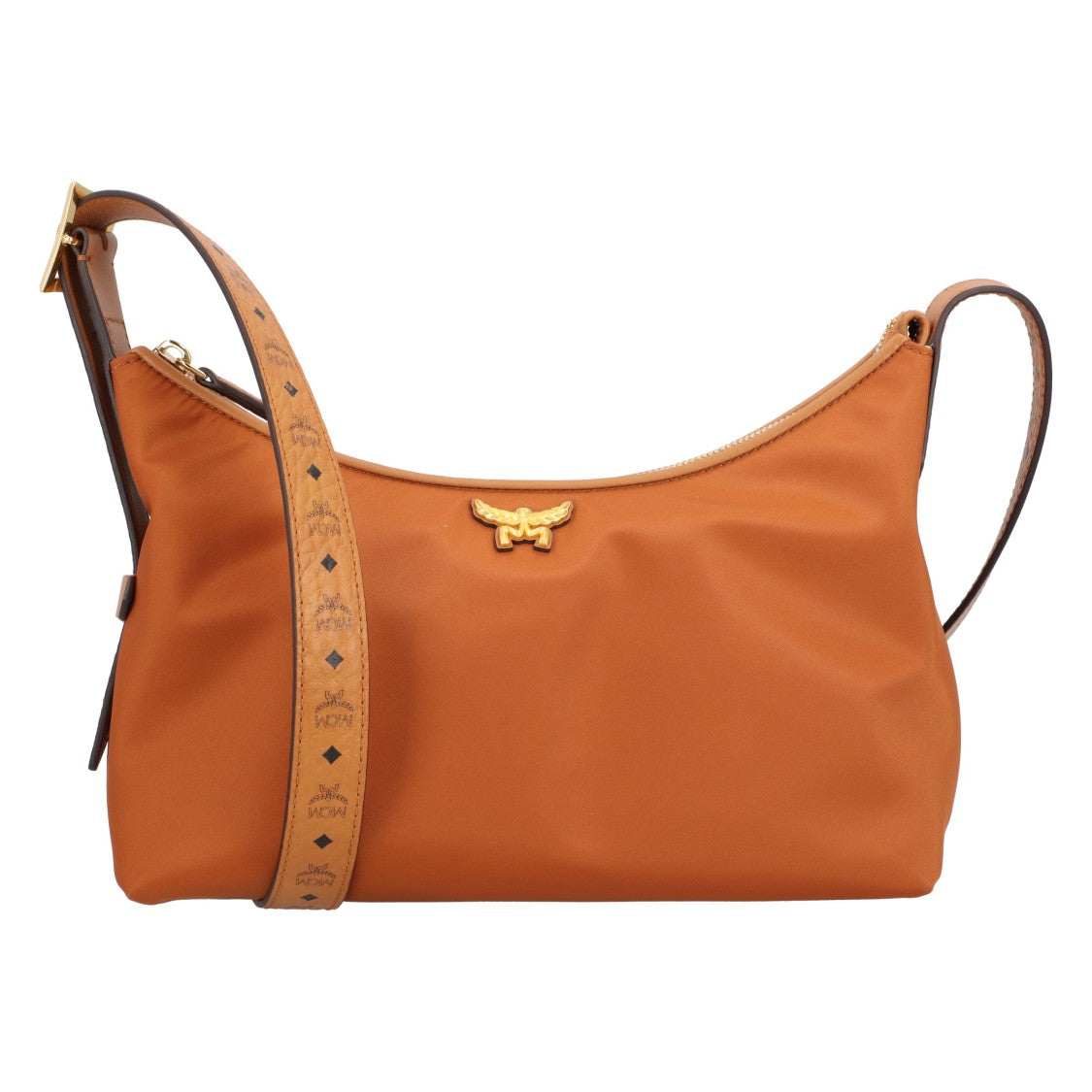 Mcm Aren Hobo Bag In Recycled Nylon And Monogram Print Leather