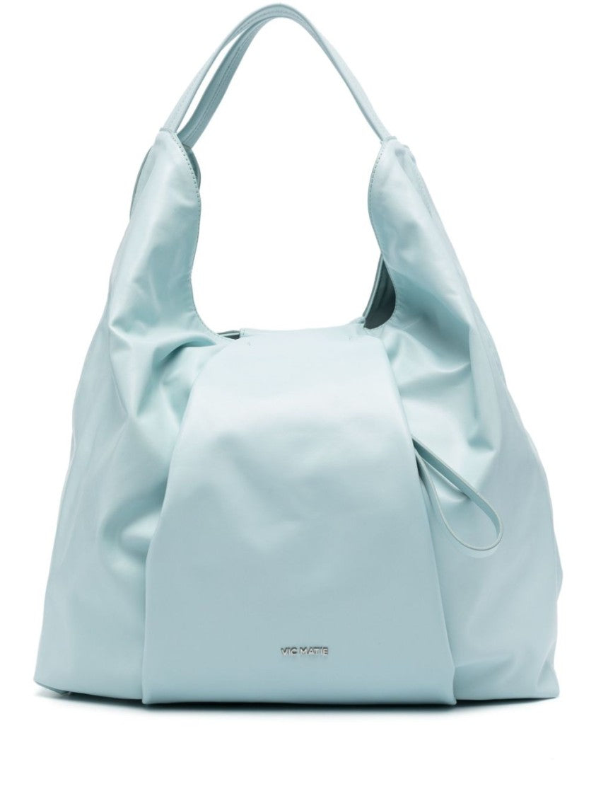 Vic Matié Turquoise Blue Calf Leather Bag