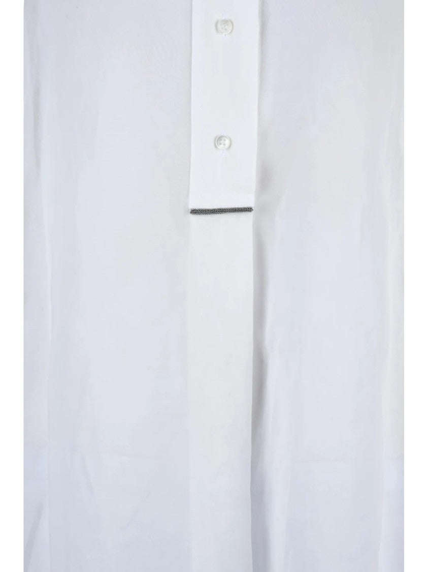 Brunello Cucinelli White Cotton Women Blouse