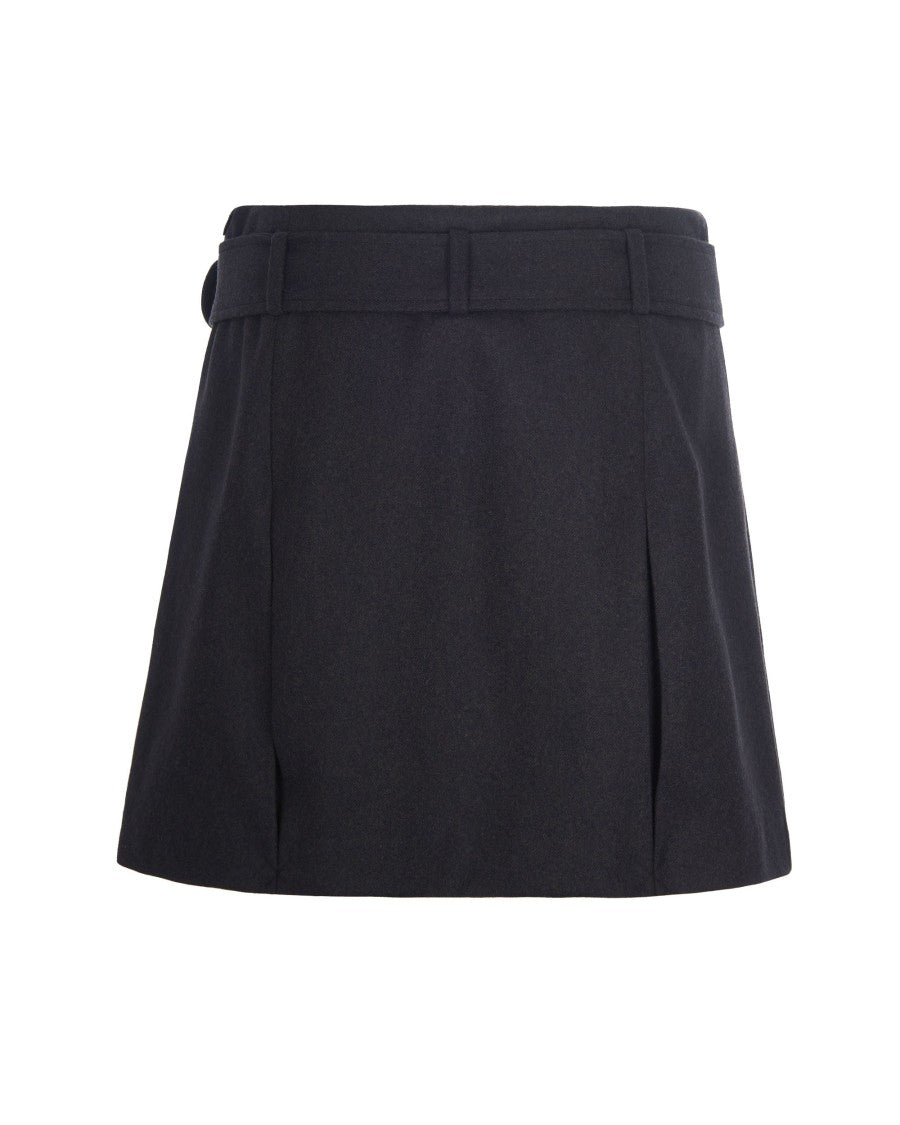 A.P.C. Marron Fonce Chine Wool Skirt