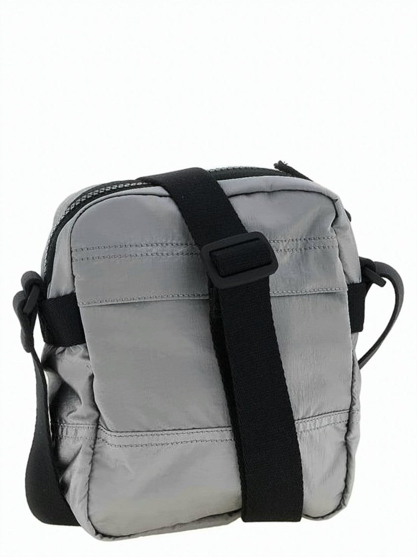 Stone Island Compact Grey Nylon Crossbody Bag