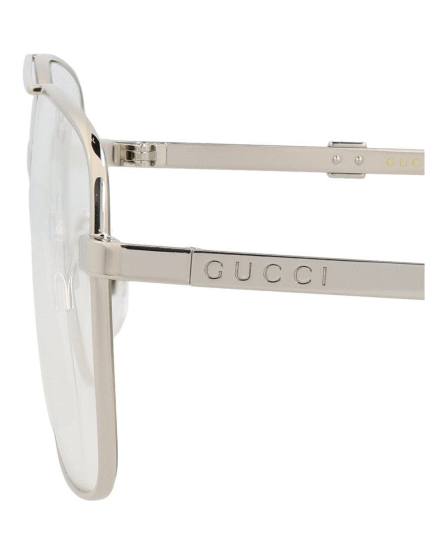 Gucci Aviator-Frame Metal Sunglasses
