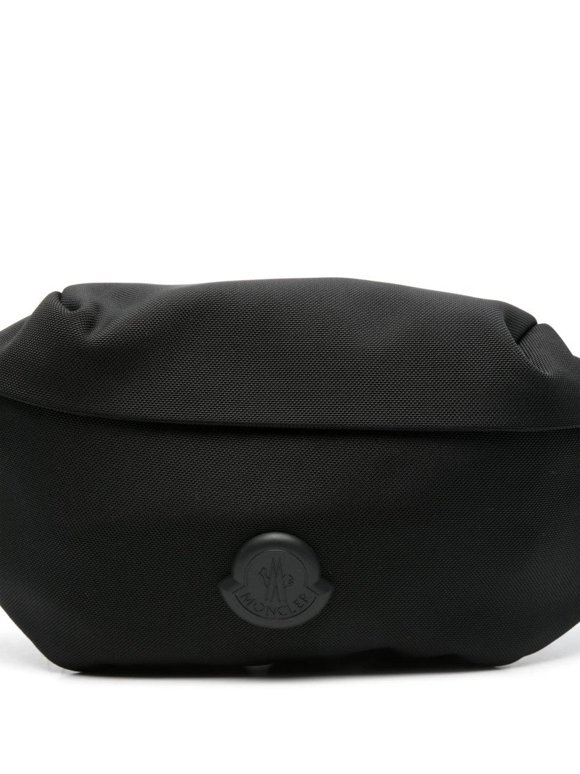 Moncler Compact Black Belt Bag With Minimalist Design And Adjustable Strap