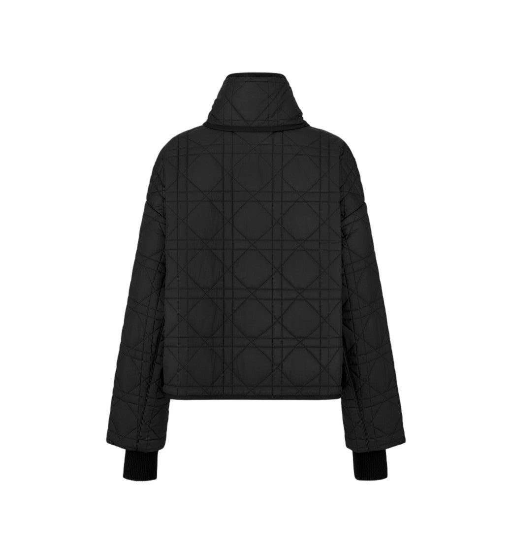 Christian Dior Quilted Black Cropped Boxy Coat