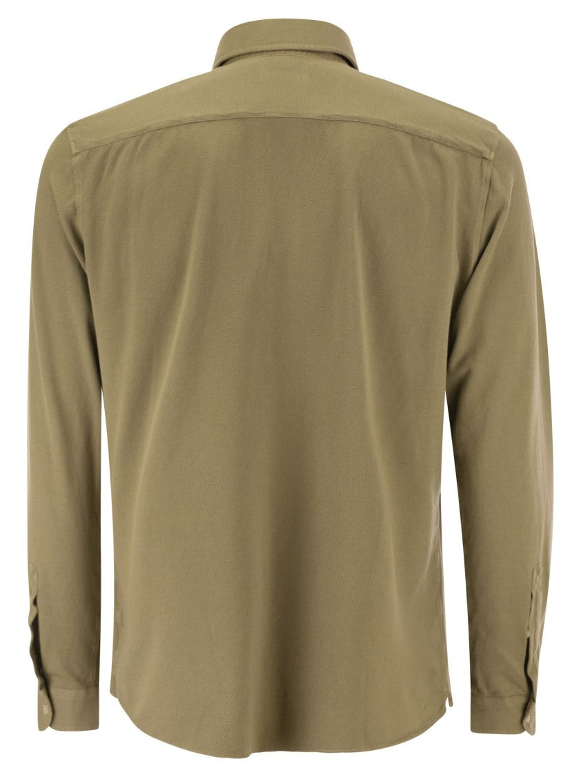 Fay Cotton French Collar Shirt