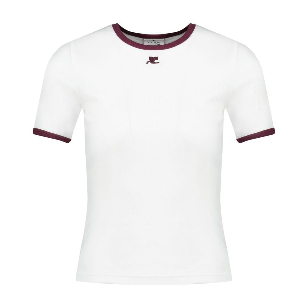 Courrèges Signature T-Shirt - Cotton - White