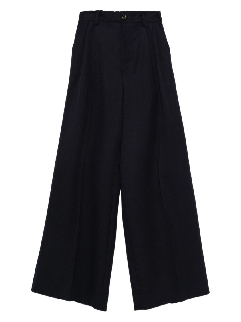 Soeur Wide-Leg High-Waist Frejus Trousers With Button Fastening And Side Pockets