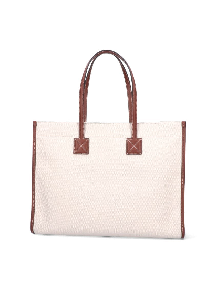 Burberry Freya' Medium Tote Bag – Beige