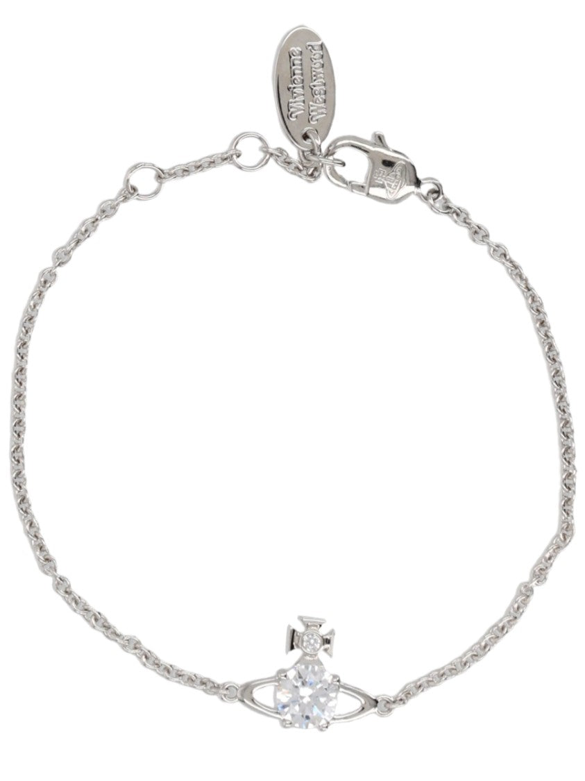 Vivienne Westwood Reina Small Orb Charm Brass Bracelet