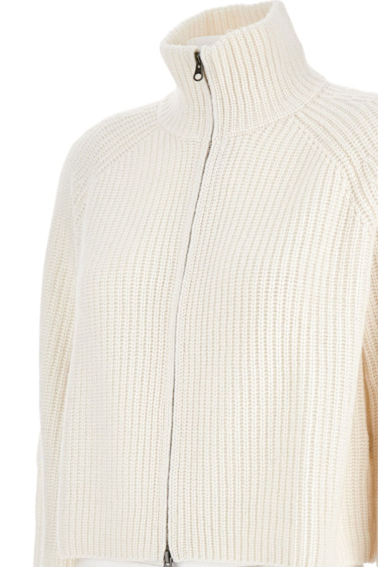 Lisa Yang Heavy-Knit Cashmere Cardigan With Two-Way Zip Closure
