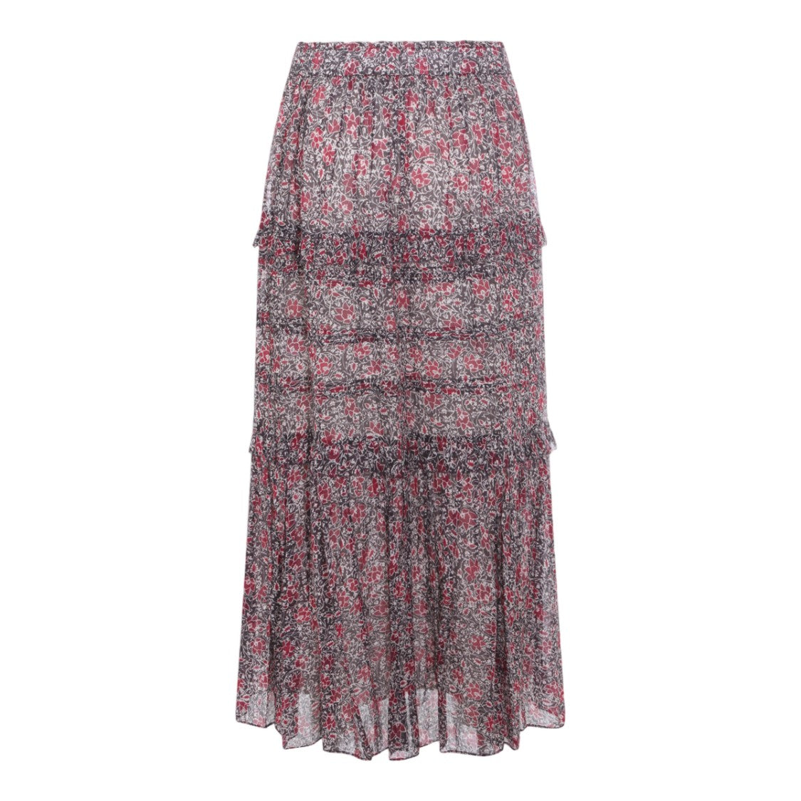 Isabel Marant Étoile Tiered Floral Maxi Skirt With Ruffled Layers