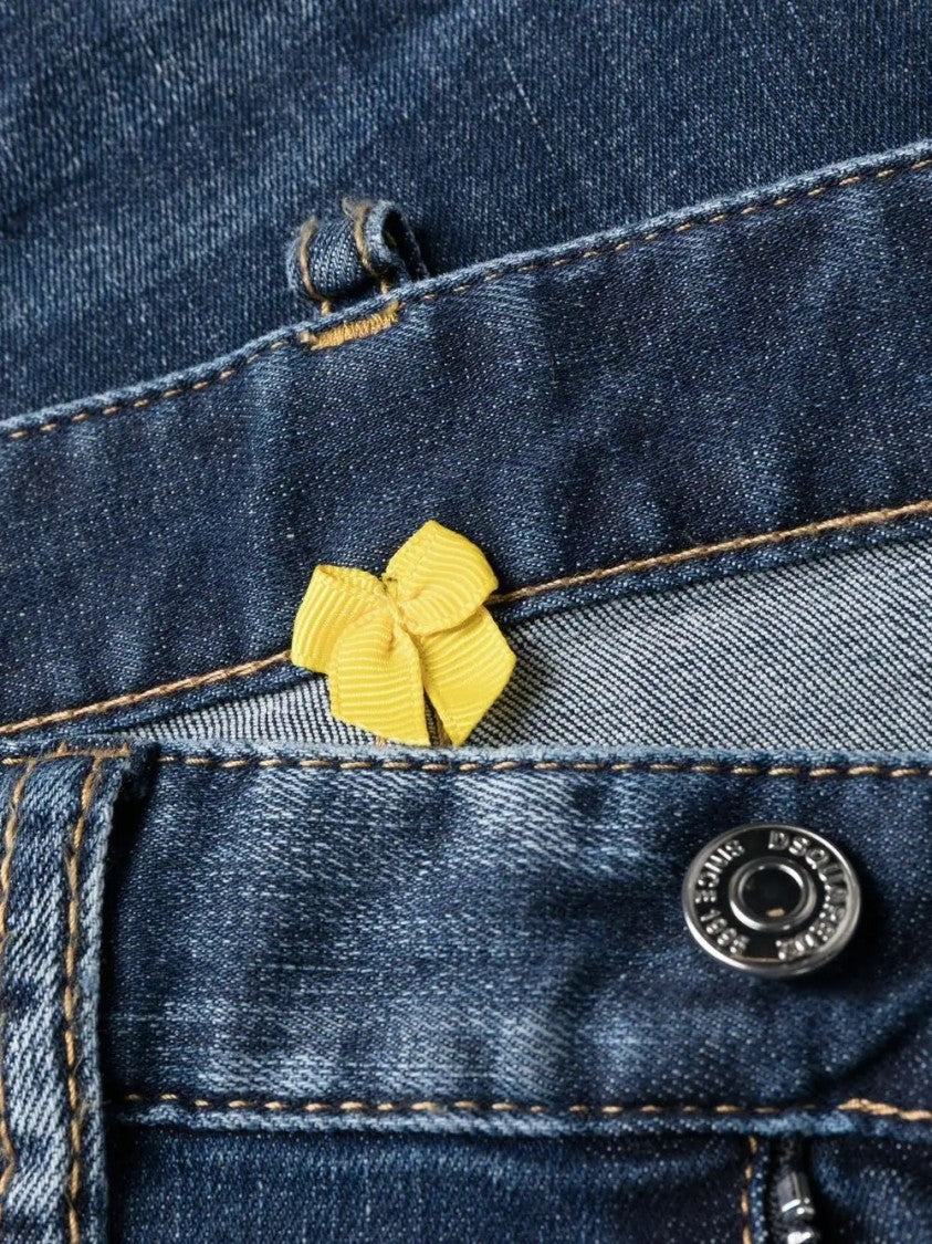 Dsquared2 Distressed Skinny Jeans With Classic Five-Pocket Design