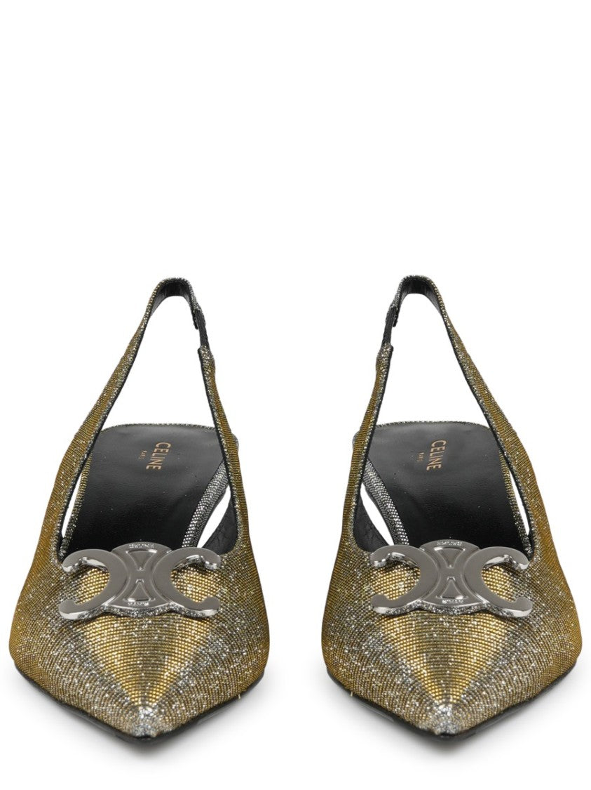 Celine Iridescent Alma Triomphe Metallic Pumps