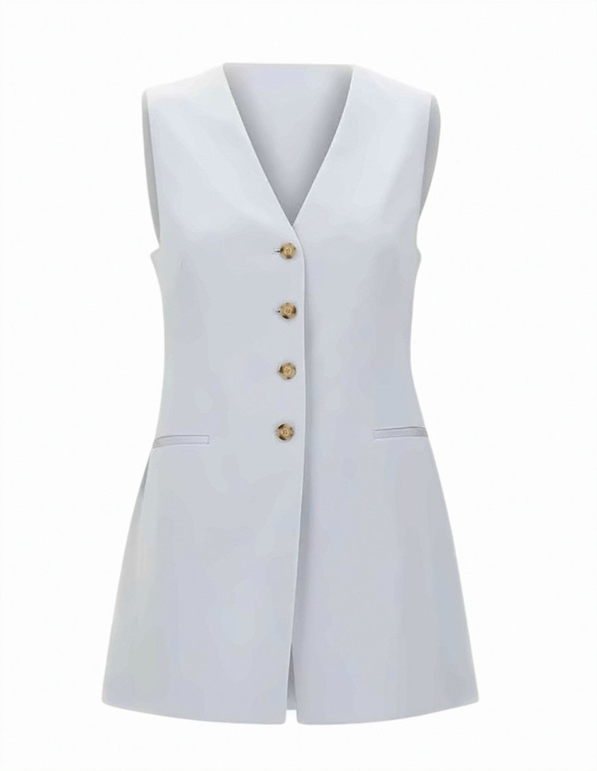Boss Julinial Viscose Crepe Viscose Tailored Vest
