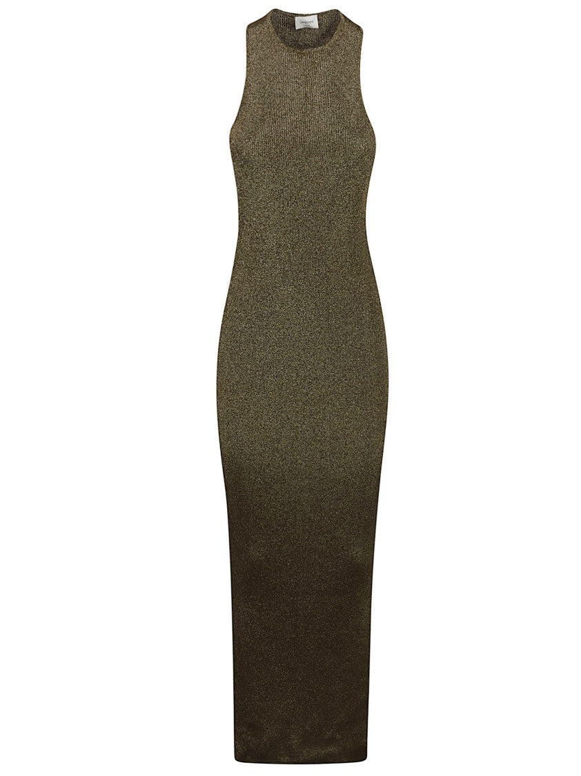 Saint Laurent Maxi Dress With High Neckline