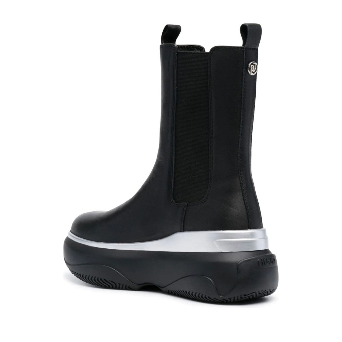 Liu Jo Black June 07 Elastic Panel Chunky Sole Mid Boots
