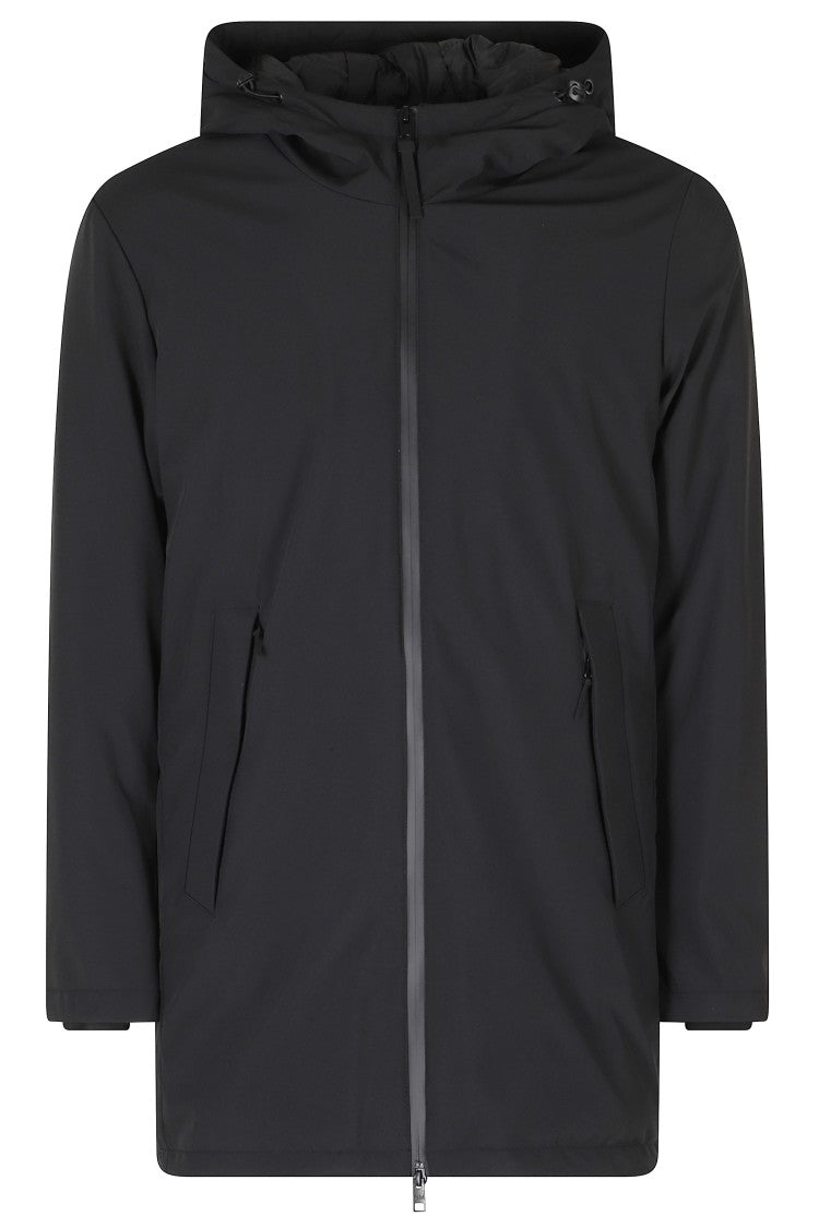 People Of Shibuya Black Soft Shell Technical Midi Parka