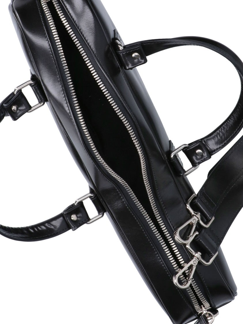 Vaquera Black Sleek Elongated Glossy Bag