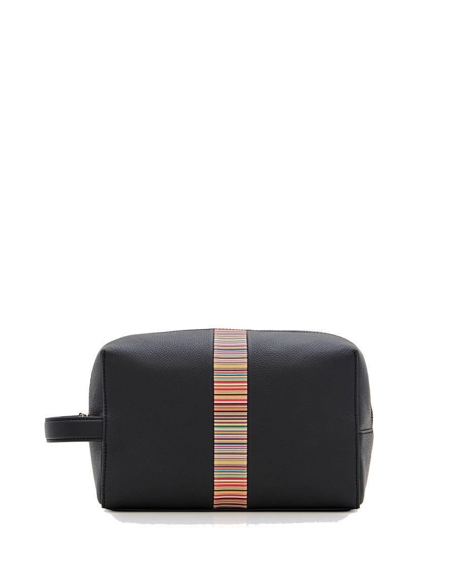 Paul Smith Black Grained Leather Beauty Case