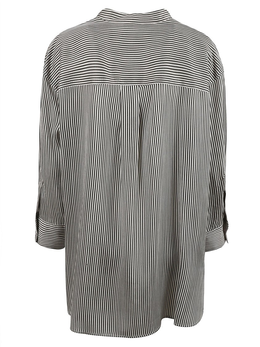 Fabiana Filippi Relaxed Fit Striped V-Neck Shirt