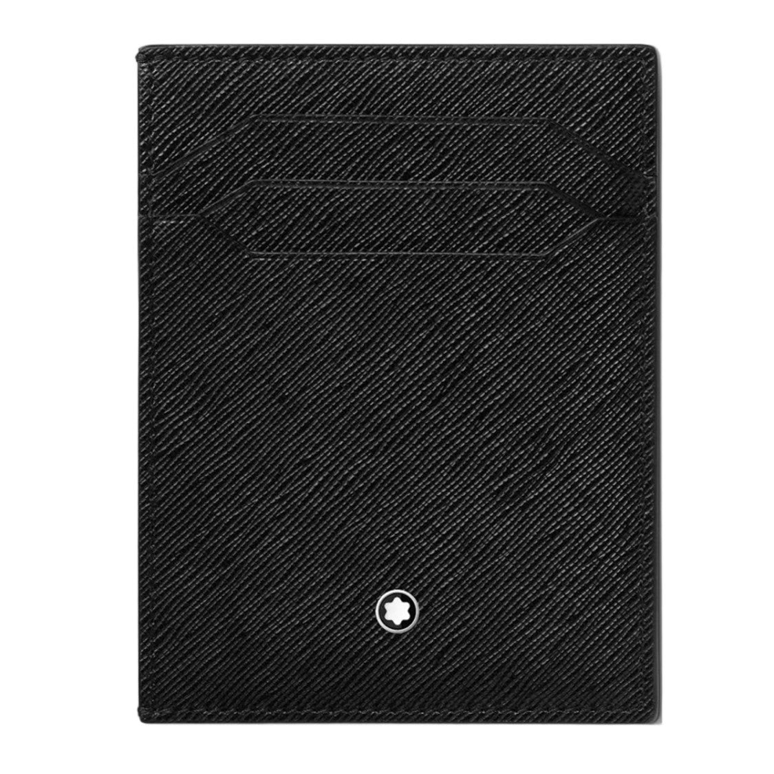 Montblanc Textured Black Wallet With Multiple Card Slots
