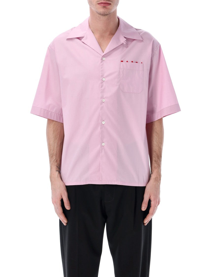 Marni Rose Boxy Bowling Shirt