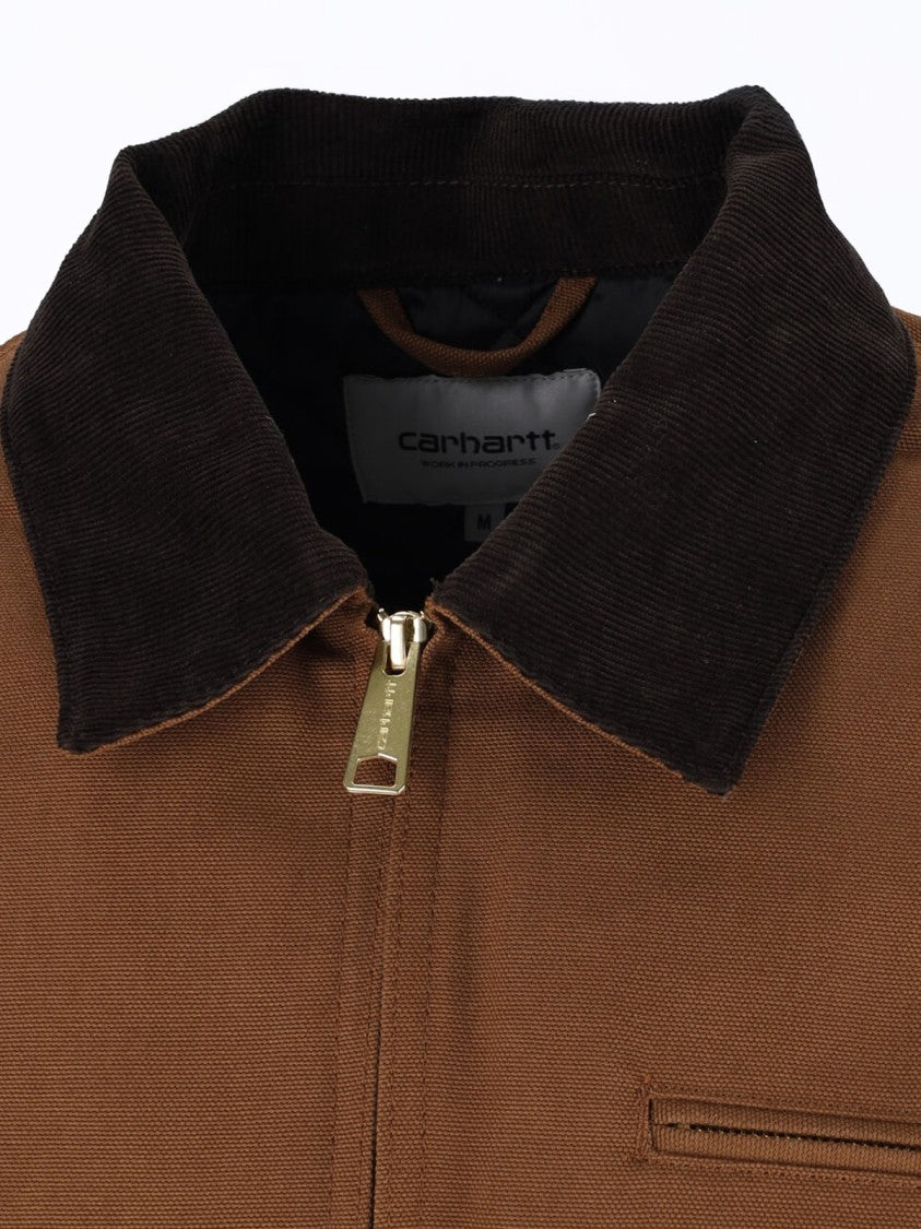 Carhartt Wip Brown Og Detroit Velvet-Collar Cotton Denim Jacket