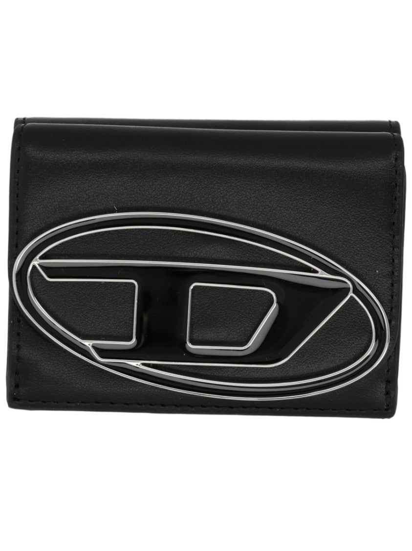 Diesel Black Geometric Emblem Wallet