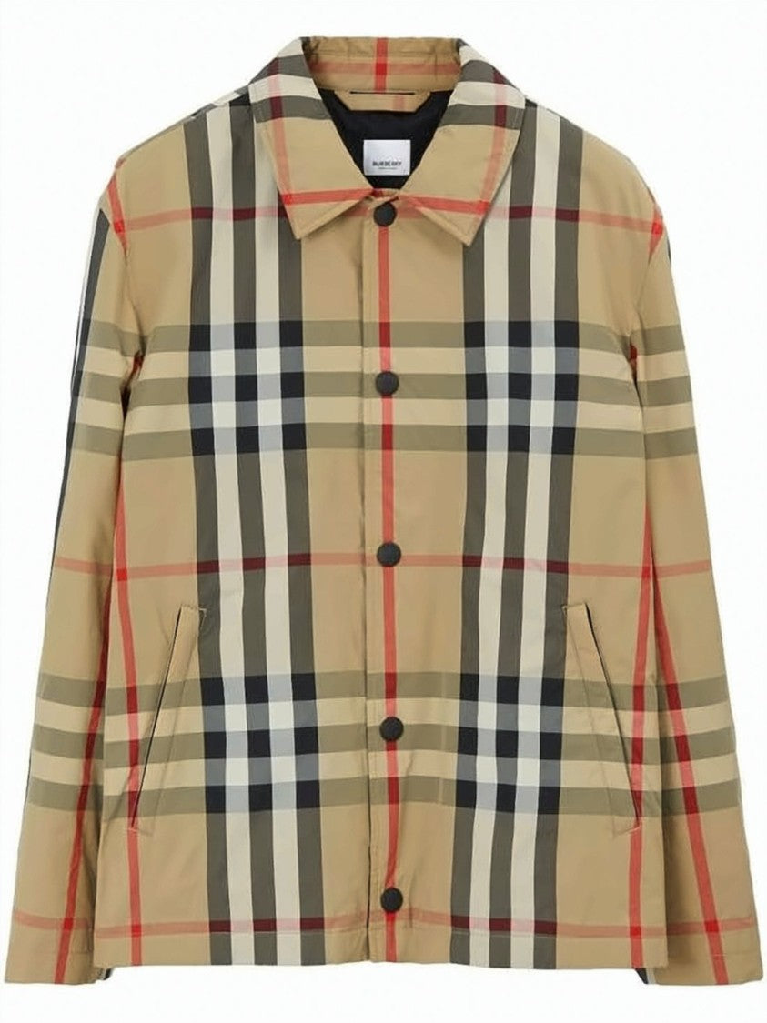 Burberry Classic Check Patterned Lightweight Burberry Jacket