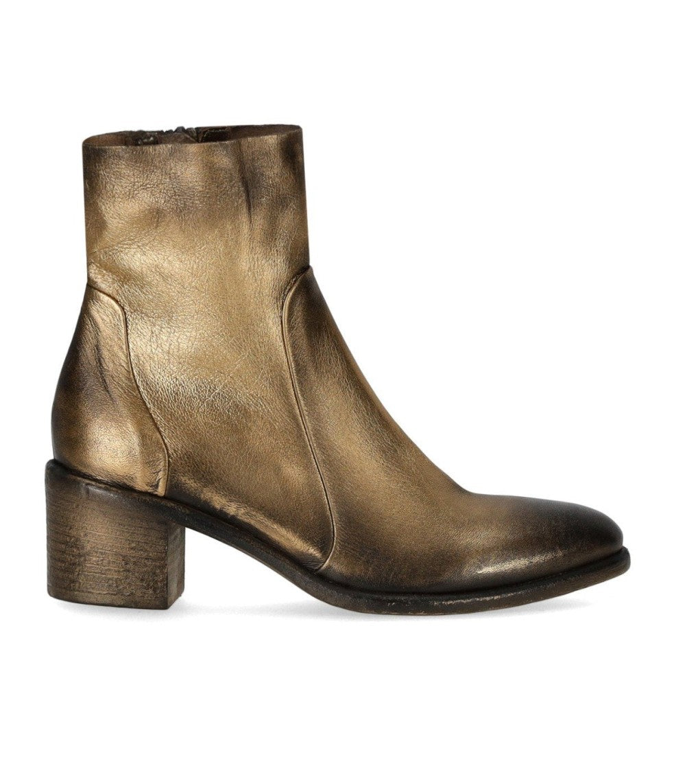 Strategia Gemma Gold Heeled Ankle Boot